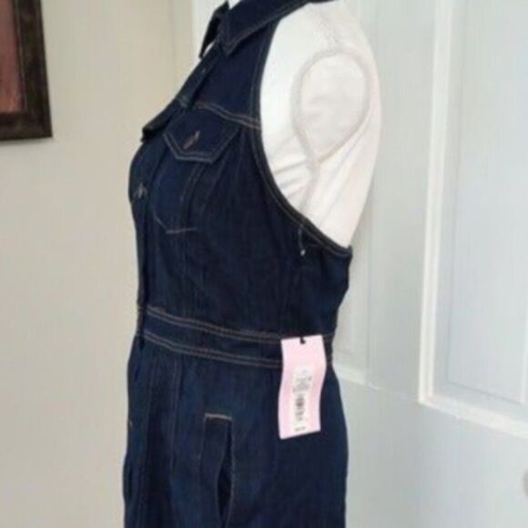 Women's Collared Denim Mini Dress (Size 10) BLUE ~ NEW!!! - Picture 8 of 9